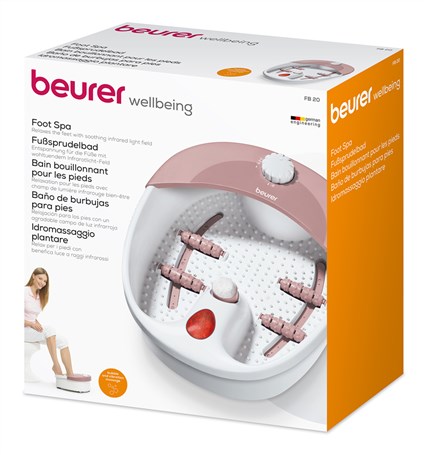 Beurer FB-20 Spa et centre de bien–être pour les pieds avec bain, hydrojets, massage vibrant, pédicure et lumière infrarouje