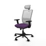 Piqueras Y Crespo Haches, Chaise de bureau Sincro/Traslack, Violet et Blanc