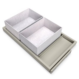 Emuca Kit de plateau et cadre de roulement soft close, module 800mm, Gris pierre