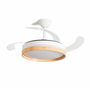 Ventilateur de Plafond avec Lumière LED et 4 Pales Rétractables Woteez InnovaGoods Bois 72 W Ø49-104 cm