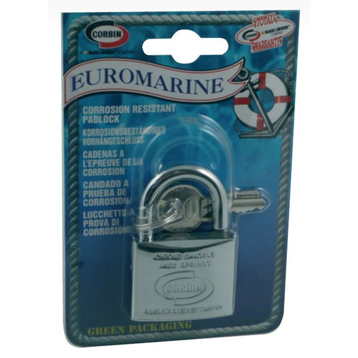 Verrouillage des clés CORBIN Euromarine 4 mm 25 mm Arc Acier inoxydable Laiton