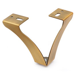 Q&Q Vinet Pata Metálica, Pied de meuble métallique, finition or vieilli, hauteur 100 cm, pour sofa et mobilier