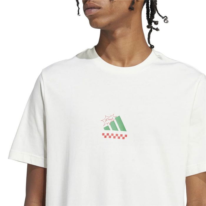 T-shirt à manches courtes homme Adidas Pizza Blanc 13-14 Ans