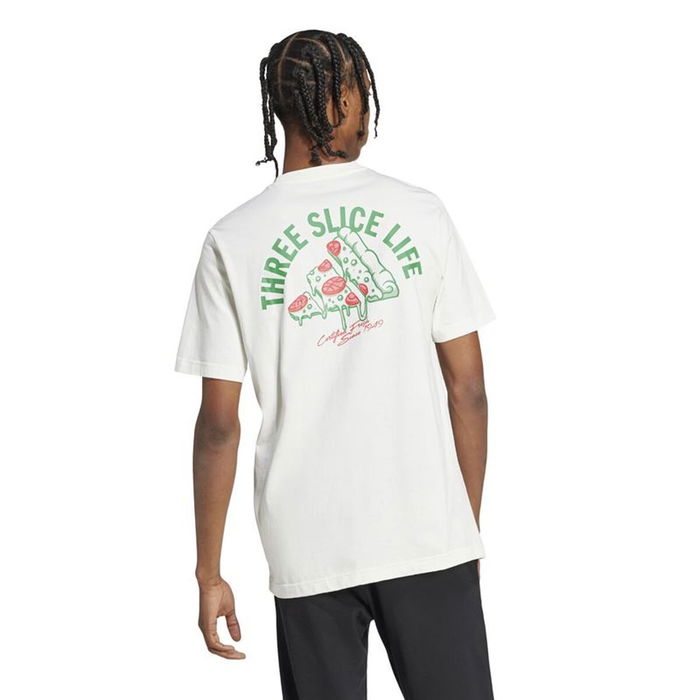 T-shirt à manches courtes homme Adidas Pizza Blanc 13-14 Ans
