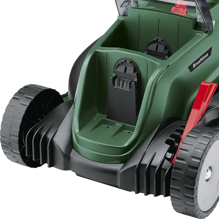 Bosch UniversalRotak 37-550 Cortéspedes avec 2 batteries 4 Ah et chargeur