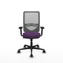 PIQUERAS Y CRESPO Chaise Zulema Synchro 3 positions, Pourpre et Gris, Accoudoirs 2D