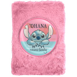 KIDS LICENSING - Carnet de notes peluche Stitch Disney - Format 15x21x2.5 cm