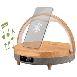 Kienzle Réveil LED avec Haut-parleur Bluetooth et Chargeur Sans Fil