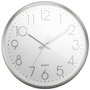 Mebus Horloge murale à quartz 19627 Argent/Blanc