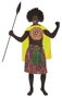 BigBuy Carnival Déguisement pour Adultes Africain Selva Jaune Taille L