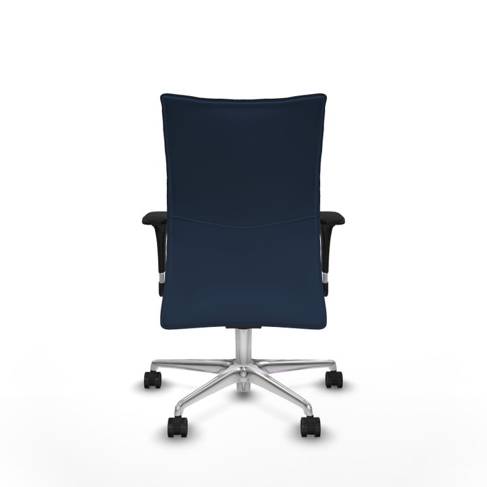 Piqueras Y Crespo Chaise Albacete confidente, Bleu marine, Similicuir, Base aluminium, Brazos 1D Piqueras Y Crespo Chaise Albacete confidente, Bleu marine, Similicuir, Base aluminium, Brazos 1D
