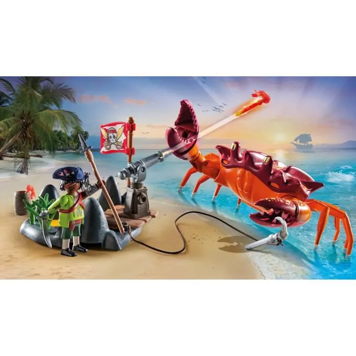 PLAYMOBIL 71532 Set de jeu Les Pirates avec pirate, crabe géant, canon et accessoires - 26 pièces - À partir de 4 ans