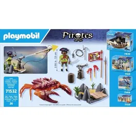 PLAYMOBIL 71532 Set de jeu Les Pirates avec pirate, crabe géant, canon et accessoires - 26 pièces - À partir de 4 ans