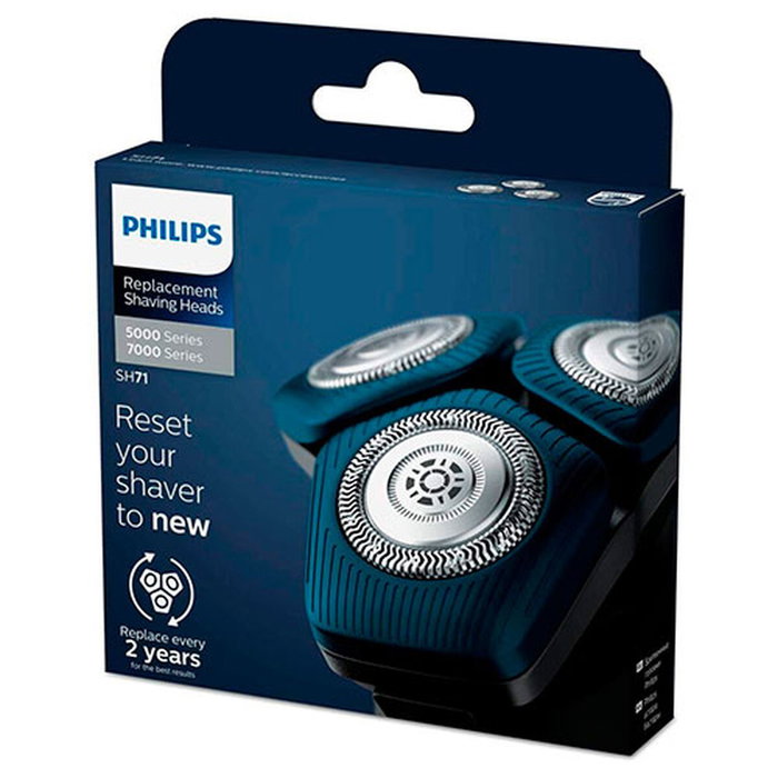 Philips SH71/50 Lames de rasoir Series 5000/7000 - Pack de 3 - Argent Philips SH71/50 Lames de rasoir Series 5000/7000 - Pack de 3 - Argent