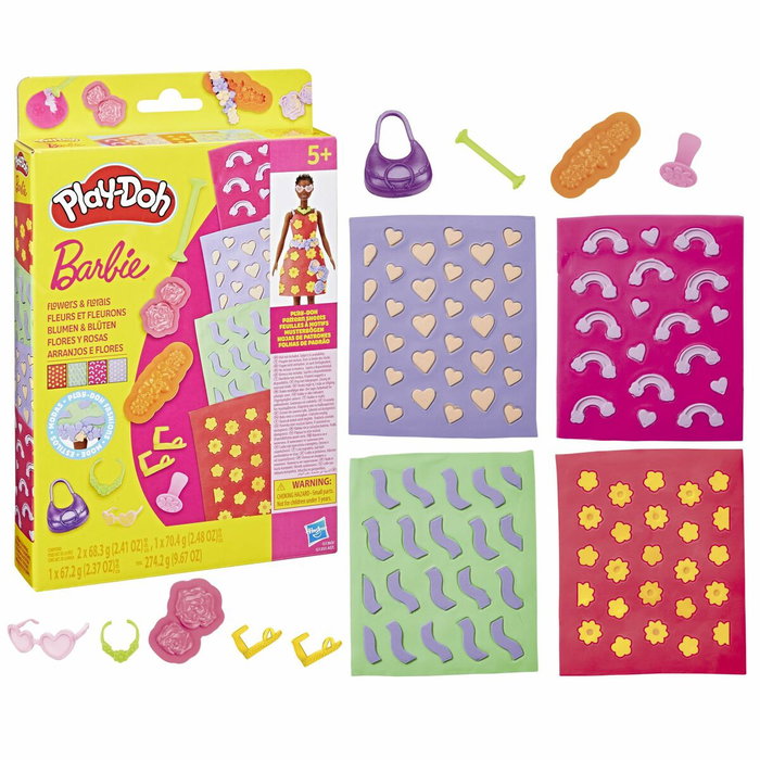 Play-Doh Barbie Fleurs et fleurons, pack de recharges multicolore