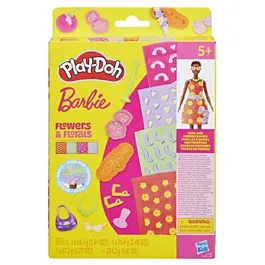 Play-Doh Barbie - Lot de recharges de pâte à modeler Fleurs et Fleurons, accessoires multicolores