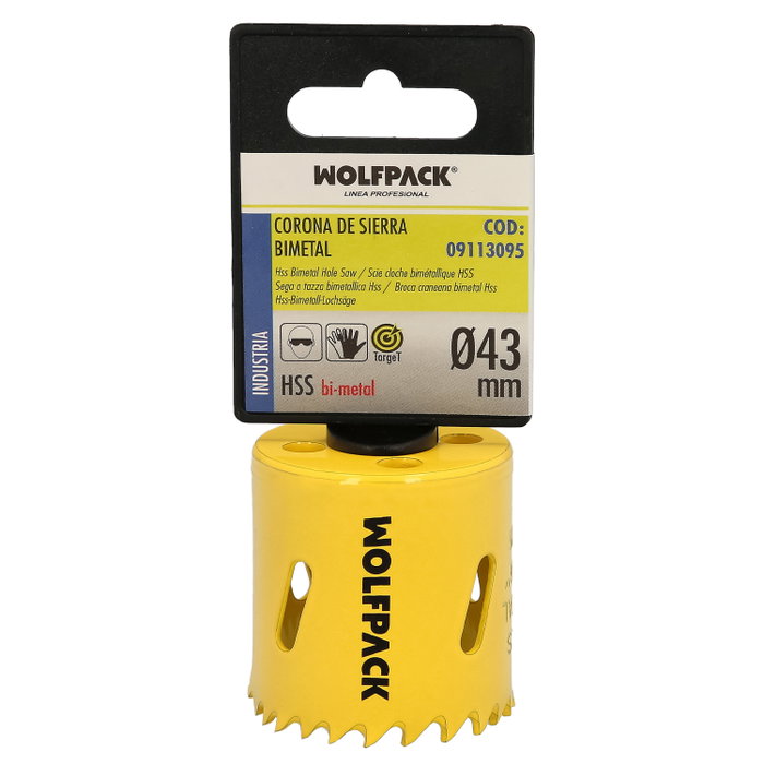 WOLFPACK LINEA PROFESIONAL Scie cloche bimétal Target Ø 43 mm WOLFPACK LINEA PROFESIONAL Scie cloche bimétal Target Ø 43 mm