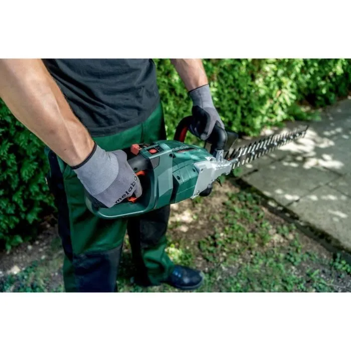 Metabo Taille-haies sans fil HS 18 LTX BL 75, Moteur Brushless, Poignée rotative 5 positions, Protection de lame, Dual Cut