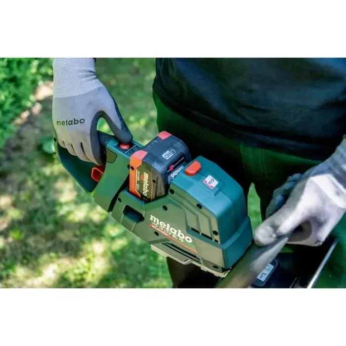 Metabo Taille-haies sans fil HS 18 LTX BL 75, Moteur Brushless, Poignée rotative 5 positions, Protection de lame, Dual Cut