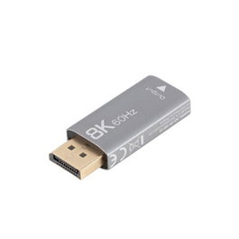 Lanberg Adaptateur DisplayPort vers HDMI 8K 7680x4320 DisplayPort 1.4 HDMI 2.1 48 Gbit/s 240 Hz Or