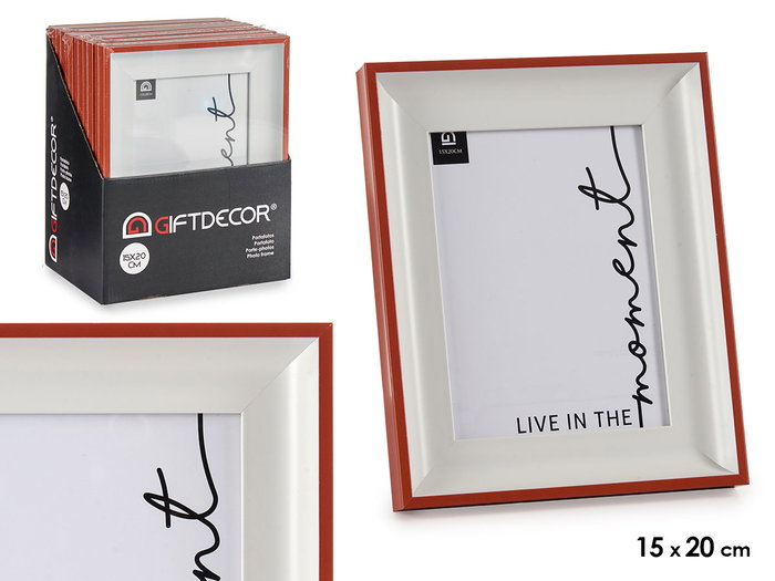 Giftdecor Porte-photo 15x20 cm Blanc et Rouge (Set de 24) Giftdecor Porte-photo 15x20 cm Blanc et Rouge (Set de 24)