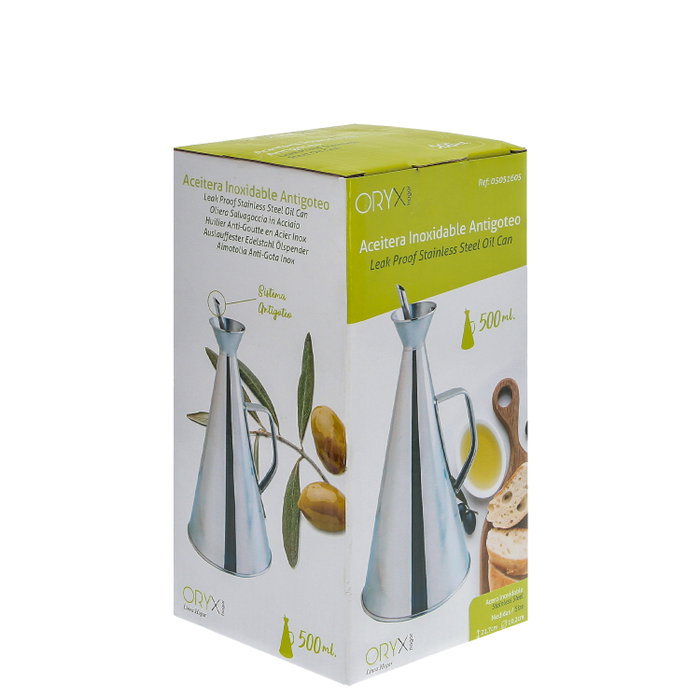 ORYX Huilier en Acier Inoxydable Antigoutte 500ml