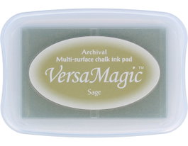 Tsukineko Versamagic Almohadilla d'encre Vert Sauge Effet Craie 95x65mm