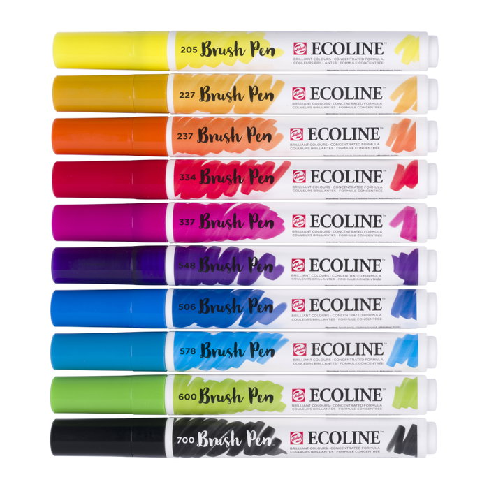 Ecoline Brush Pen Étui Couleurs Primaires 10 couleurs