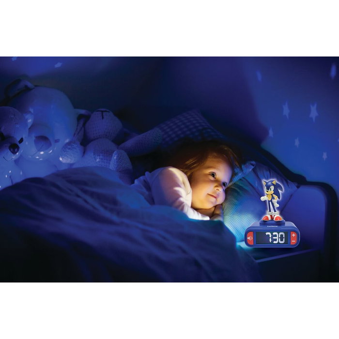 Lexibook Réveil Veilleuse Sonic Bleu avec Enceinte Bluetooth
