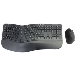 Conceptronic ORAZIO02ES Kit Teclado et Souris sans fil 2.4GHz Ergonomique Clavier Espagnol 125 touches Souris 6 boutons DPI réglable