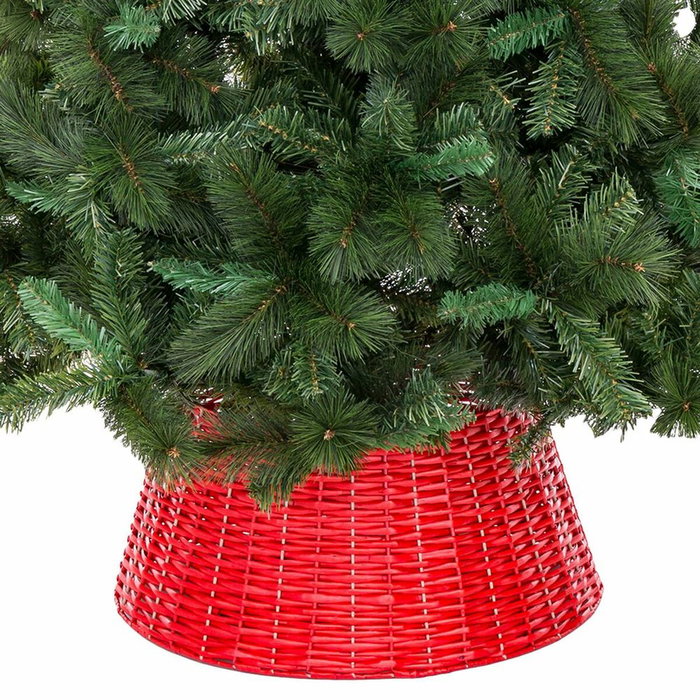 BigBuy Home Jupe de sapin osier Rouge Ø 42 cm
