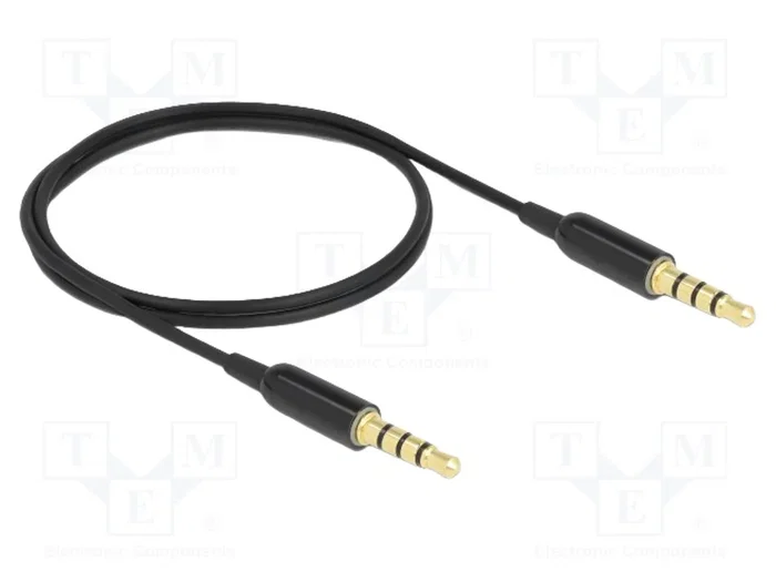 DELOCK Câble Jack 3,5mm 4pin stéréo, 0,5m, doré DELOCK Câble Jack 3,5mm 4pin stéréo, 0,5m, doré