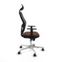 Piqueras y Crespo Chaise de Bureau avec Appui-tête Jorquera 1D086G1 Noir Brun foncé