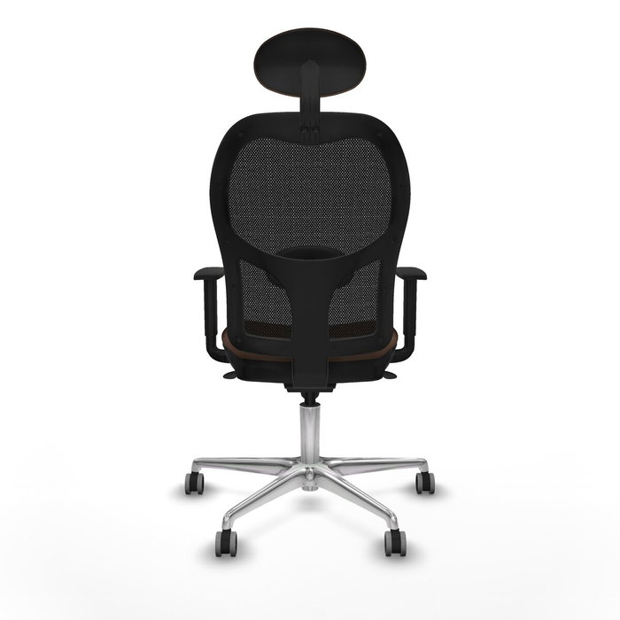 Piqueras y Crespo Chaise de Bureau avec Appui-tête Jorquera 1D086G1 Noir Brun foncé Piqueras y Crespo Chaise de Bureau avec Appui-tête Jorquera 1D086G1 Noir Brun foncé