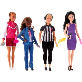 Barbie - Set de 4 Figurines Sportives (Carreras Deportivas) Hkt80 - Mattel - Jouet +3 Ans