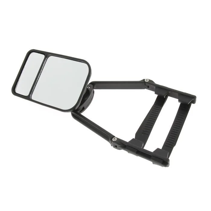 Froli Rétroviseur supplémentaire articulé voiture avec miroir d'angle mort orientable - Rétroviseur d'appoint réversible pour rétroviseur d'origine - Montage simple par courroies