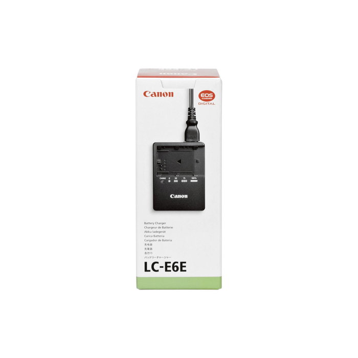 Canon LC-E6E Chargeur de batterie pour LP-E6, LP-E6N, LP-E6NH et LP-EL