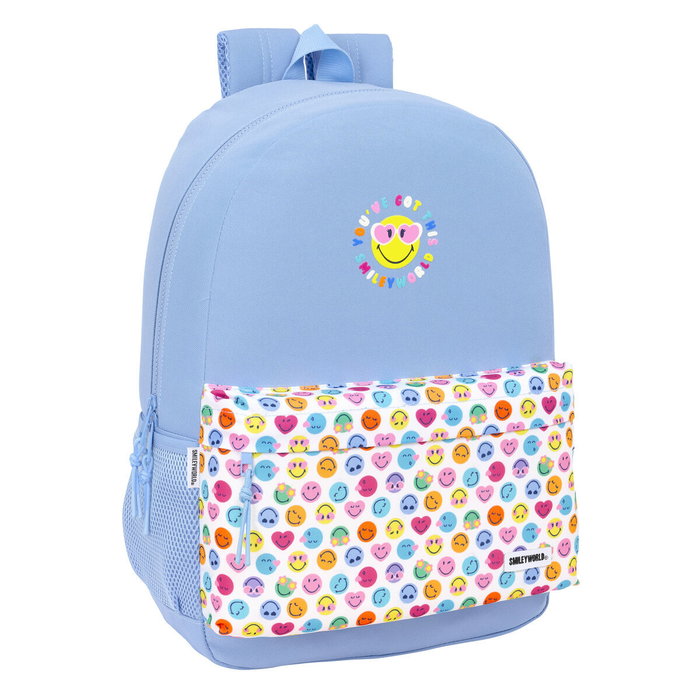 Cartable Smiley Joyful Bleu Multicouleur 30 x 46 x 14 cm Cartable Smiley Joyful Bleu Multicouleur 30 x 46 x 14 cm