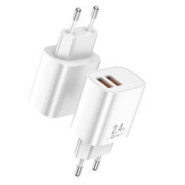 Qcharx Apolo Chargeur mural 2 ports USB 5V 2.4A Charge rapide – Noir