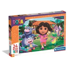 Clementoni - Puzzle Maxi 24 Pièces - Dora - 62 x 42 cm - Puzzle Éducatif et Captivant pour Enfants Dès 3 Ans