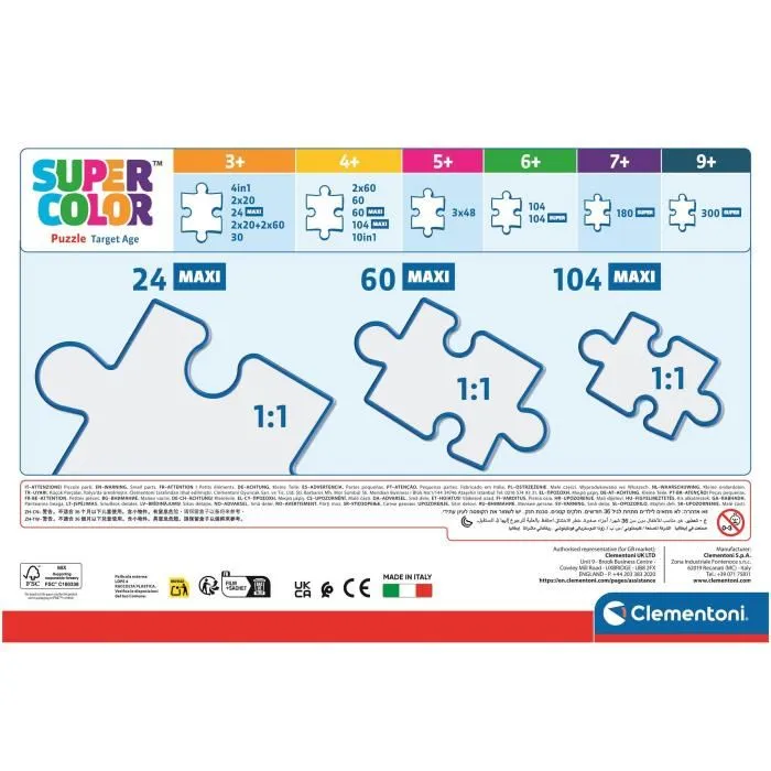 Clementoni - Puzzle Maxi 24 Pièces - Dora - 62 x 42 cm - Puzzle Éducatif et Captivant pour Enfants Dès 3 Ans
