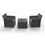 Ensemble Table avec 2 Sièges Shaf Anthracite 57 X 57 X 42 CM (3 Pièces)