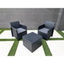 Ensemble Table avec 2 Sièges Shaf Anthracite 57 X 57 X 42 CM (3 Pièces)