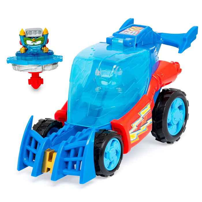 Magic Box SuperThings Kazoom Power Véhicule Turbo Spinner Hero Bleu