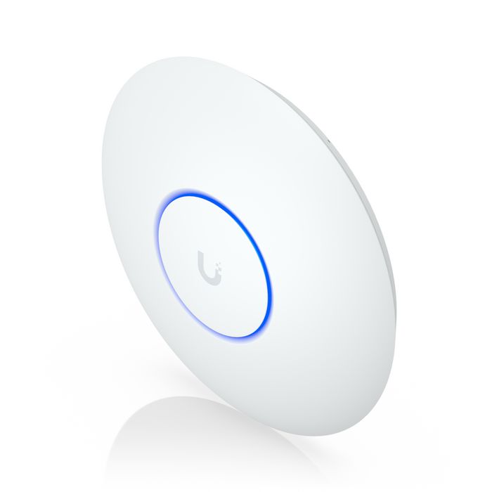 Ubiquiti Point d'Accès WiFi 7 Ceiling-Mount, 5 GHz, Couverture 115 m², Port 2.5 GbE RJ45 PoE+, 200+ Clients, Blanc