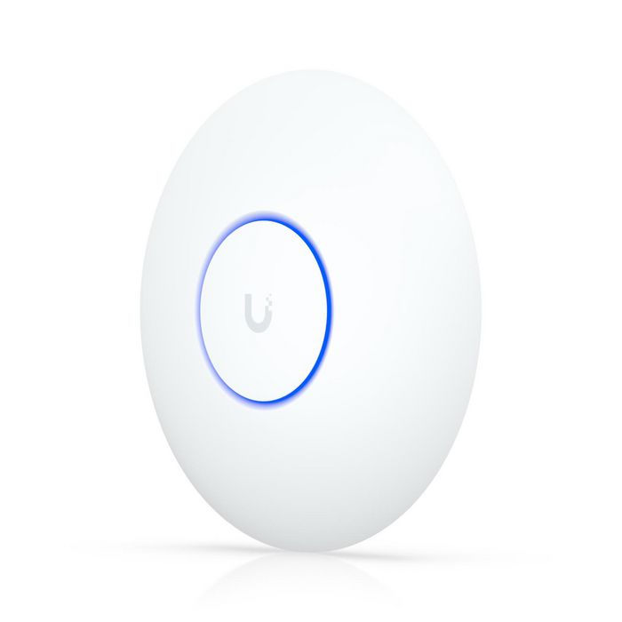 Ubiquiti Point d'Accès WiFi 7 Ceiling-Mount, 5 GHz, Couverture 115 m², Port 2.5 GbE RJ45 PoE+, 200+ Clients, Blanc
