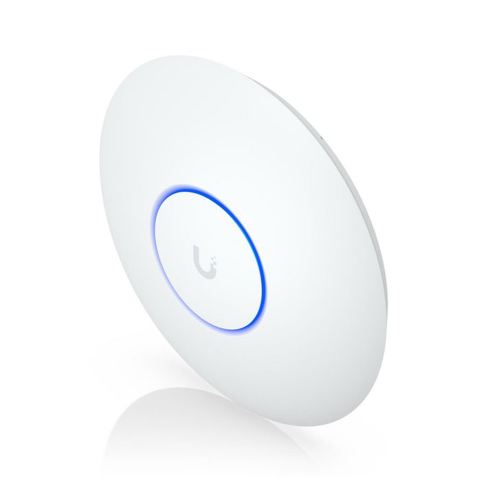 Ubiquiti Point d'Accès WiFi 7 Ceiling-Mount, 5 GHz, Couverture 115 m², Port 2.5 GbE RJ45 PoE+, 200+ Clients, Blanc