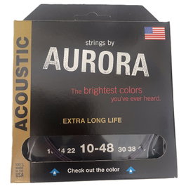 Aurora Strings Aurora Purple 10-48 Cordes acoustiques Coated Phos Bronze (set)