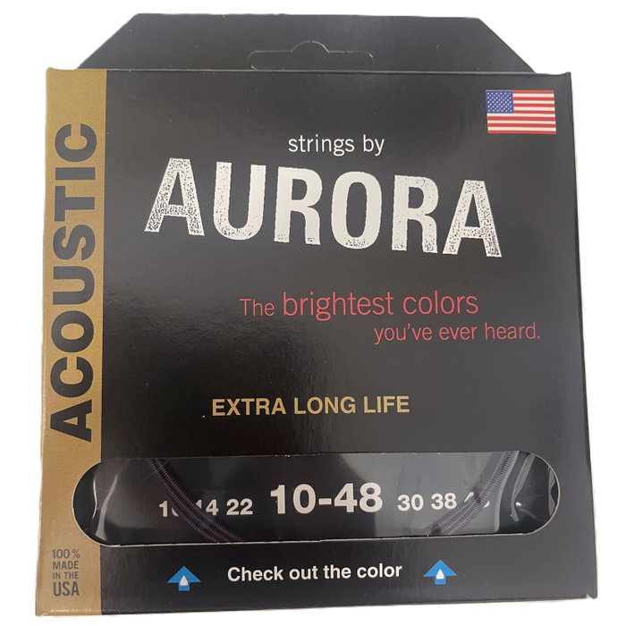 Aurora Strings Aurora Purple 10-48 Cordes acoustiques Coated Phos Bronze (set) Aurora Strings Aurora Purple 10-48 Cordes acoustiques Coated Phos Bronze (set)