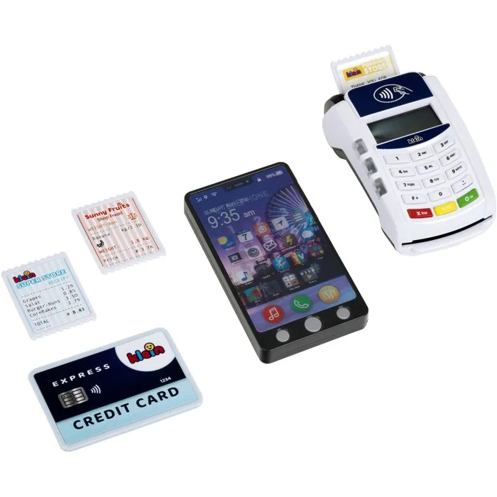 Klein - 7274 - Terminal de paiement et smartphone électronique pour enfants - Fonctions réalistes avec son, lumière et paiement sans contact - Jouet pour enfants dès 3 ans